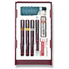 Súprava technických pier Isograph Rotring College Set 0,25, 0,35 a 0,5 mm a mikroceruzka Tikky